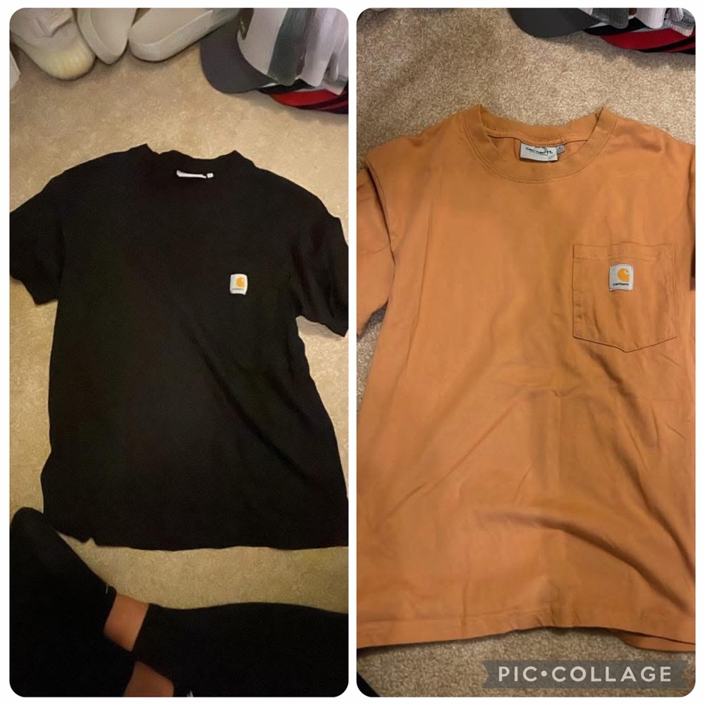 Carhartt Black and yellow/goldish Pocket T-Shirts